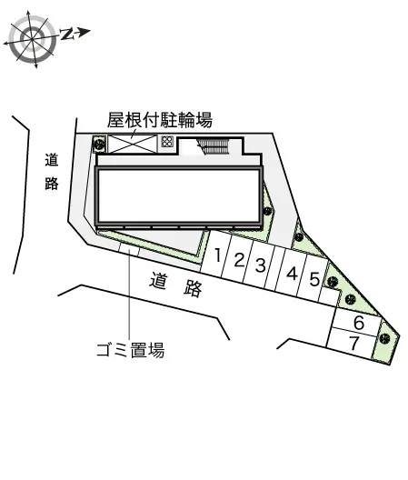 ★手数料０円★枚方市津田東町　月極駐車場（LP）